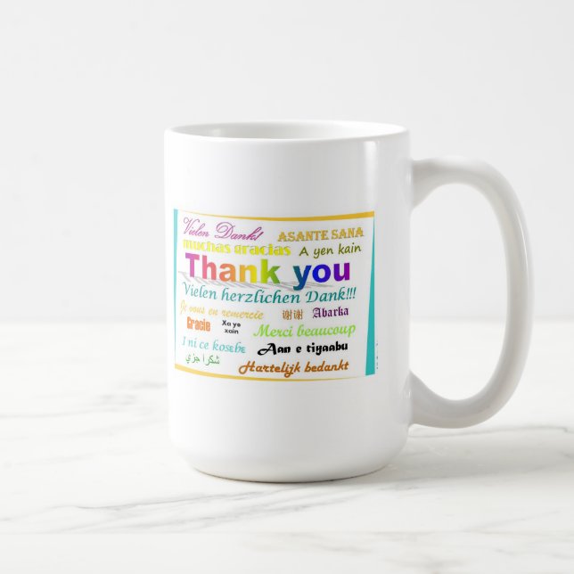 Thank You mug - multilingual (Right)