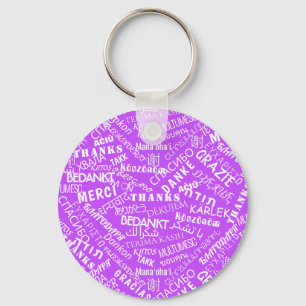 Thank You ! - Multi Language - International World Keychain