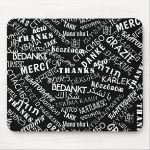 Thank You ! - Multi Language - International World Mouse Pad