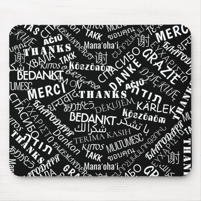 Thank You ! - Multi Language - International World Mouse Pad (Front)