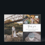Thank You Multi Photo Collage Wedding<br><div class="desc">Thank you design wedding thank you cards featuring four of your favourite wedding photos. Show your family and friends your appreciation for being a part of your wedding celebration with one of these beautiful keepsake cards. Customize with your short message and names. Contact me through the button below if you...</div>