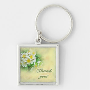 Thank You Multiflora Roses Keychain