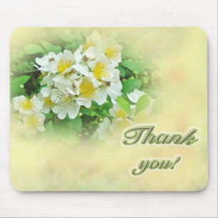 Thank You Multiflora Roses Mouse Pad