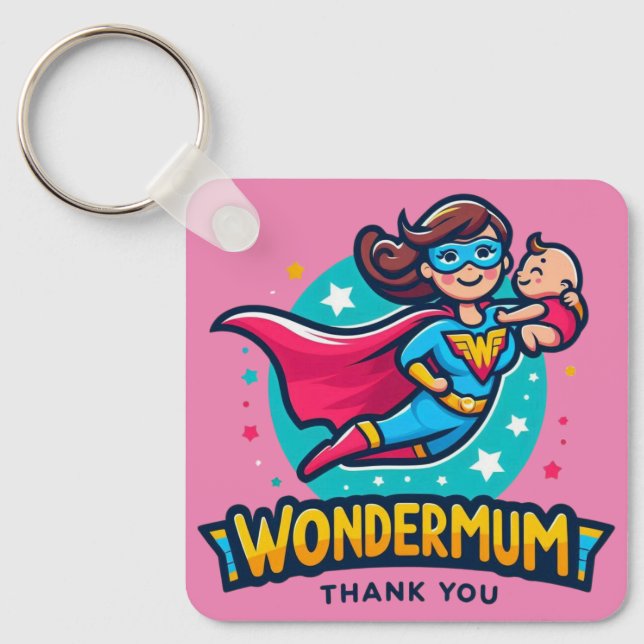 Thank you Mum! T-Shirt Keychain (Front)