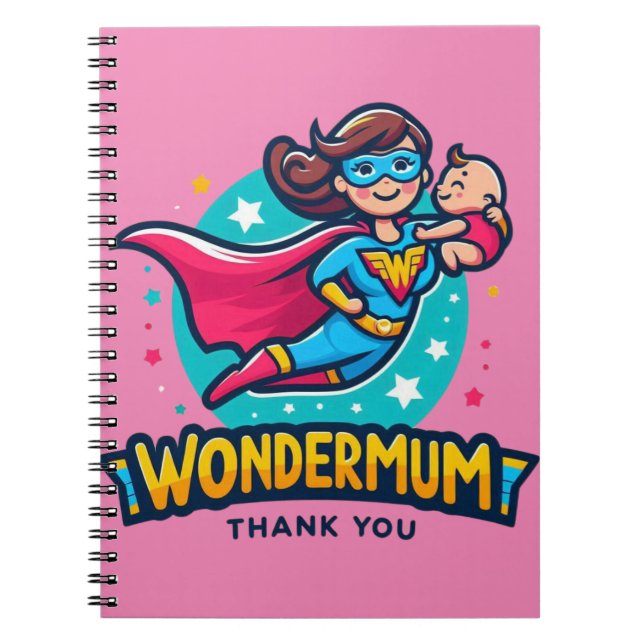 Thank you Mum! T-Shirt Notebook (Front)