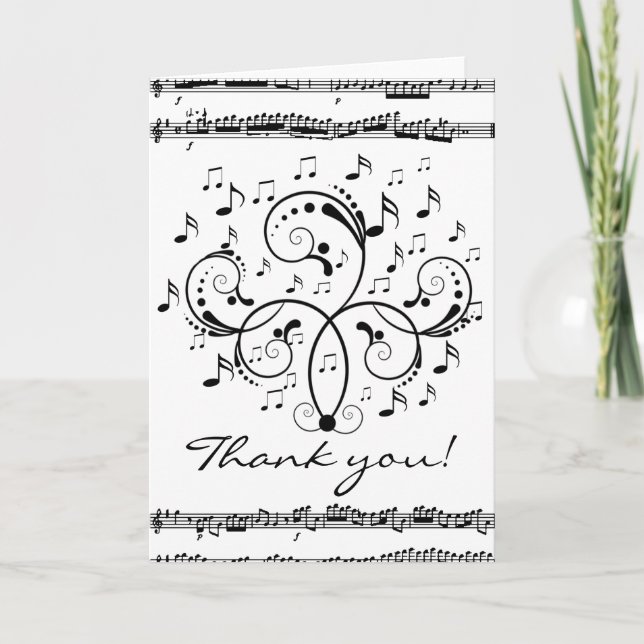 Thank you music card (Front)