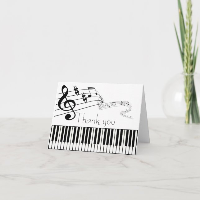 Thank you Music Note Care Card (Front)