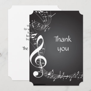 Thank You Music Notes background Invitation