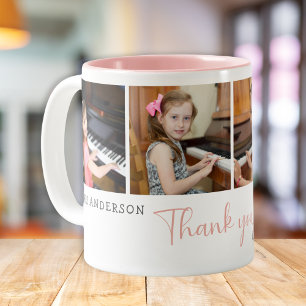 Thank you Music Teacher 4 Photo Modern  Two-Tone Coffee Mug