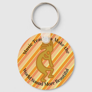 Thank You Music Teacher Southwest Kokopelli Keychain