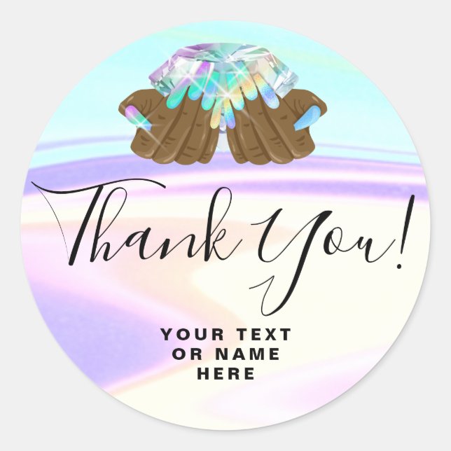 Thank You Name 16th  Birthday Nails Manicure Classic Round Sticker (Front)