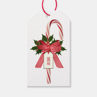 Thank you! Name Candy Canes Holidays Gift Tags