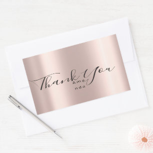 Thank You Name Simply Rose Bridal Sweet 16th Sticker
