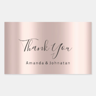 Thank You Name Simply Rose Bridal Sweet 16th Sticker