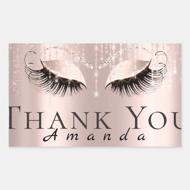 Thank You Name VIP Rose Bridal Sweet 16th Sticker (Front)
