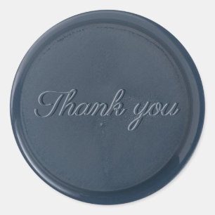 Thank you Navy Blue Wax Seal Sticker