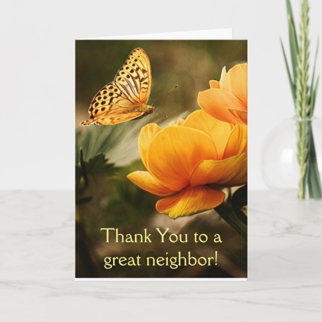 Thank You Neighbour,Custom Flower Garden Floral (Front)