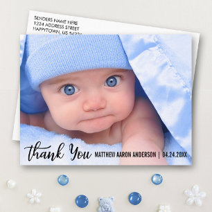 Thank You New Baby Modern Announcement Postcard