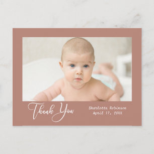 Thank You New Baby Photo Postcard