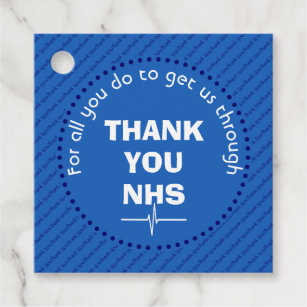 THANK YOU NHS Custom Favour Tags