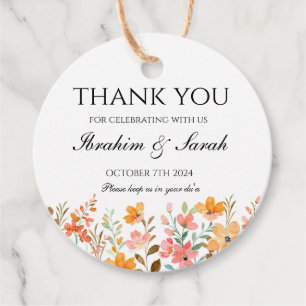 Thank You nikah muslim wedding favour floral  Tags