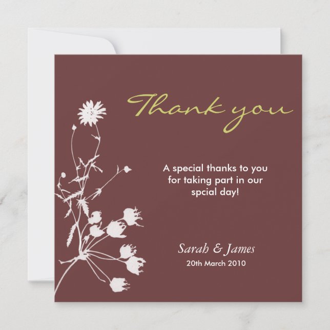 Thank you note card (Front)