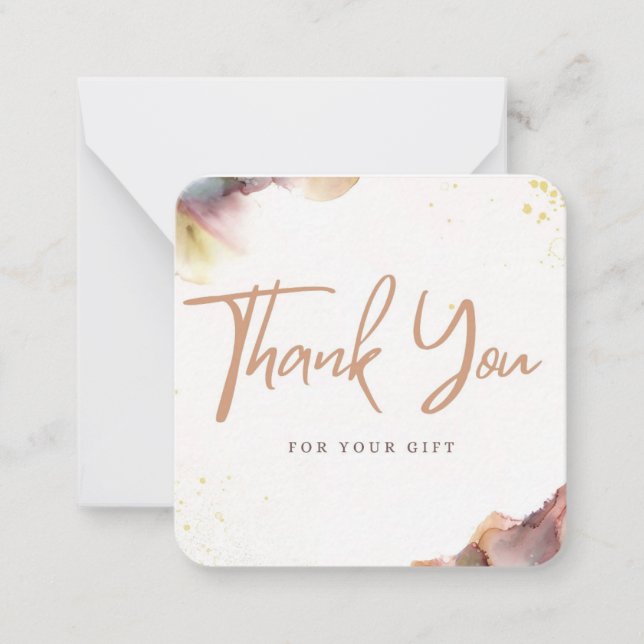 Thank you note card (Front)