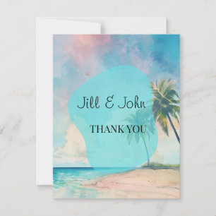 Thank You Note Card for Wedding Bridal Shower