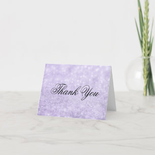 Thank You Note Card - Lit Purple Glit Fab