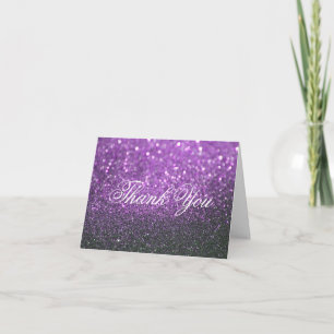 Thank You Note Card - Purple Lit Nite Fab