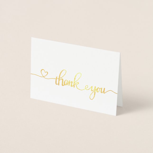 Thank You Note Cards Gold Foil (Front)