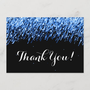 Thank You Note Falling Stars "Sapphire Blue" Card
