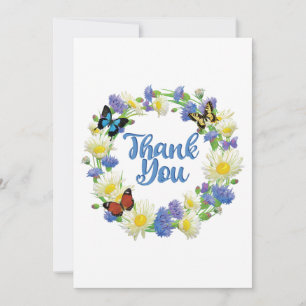 Thank You Note - Floral Handwritten Many Thanks