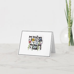Thank you note - hebrew letters card