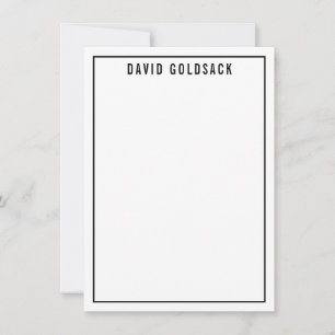 THANK YOU NOTE modern simple name black white