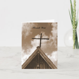 Thank You Note, Old Church Sepia, Blank Inside