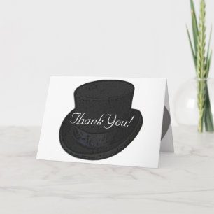 Thank You Note or Greetings Top Hat Card