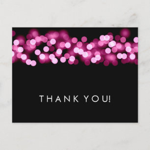 Thank You Note Pink Hollywood Glam Postcard