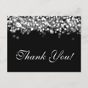 Thank You Note Silver Lights Postcard