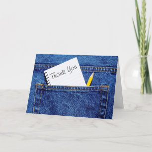 Thank You Notebook in Pocket Card
