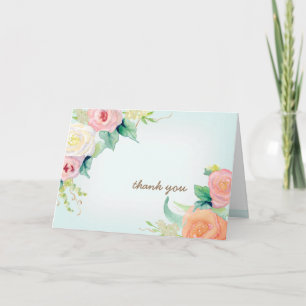 Thank You Notes Simple Modern Watercolor Floral