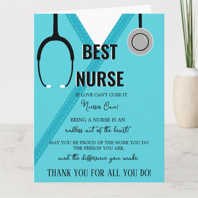 Thank You Nurse and Doctor Card  (Front)