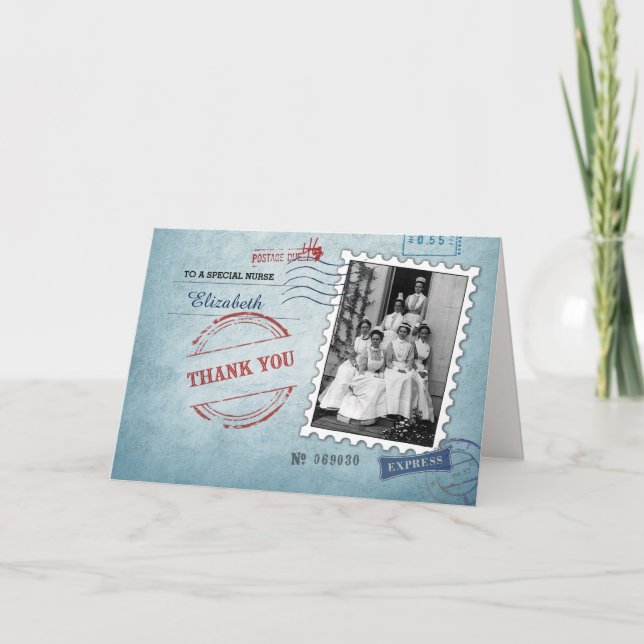 Thank You Nurse. Custom Nurse Appreciation Card (Front)