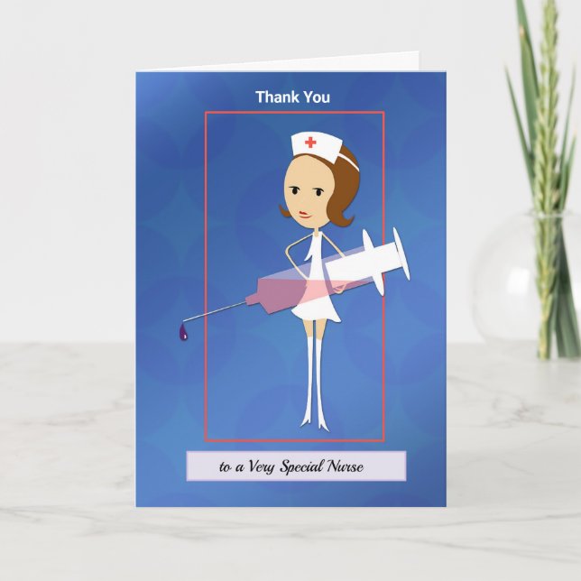 Thank you Nurse with Syringe Card (Front)