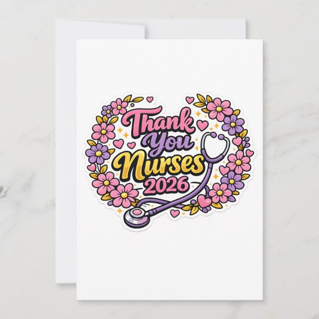Thank You Nurses 2026 Greeting Card  (Front)