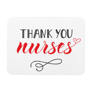 Thank You Nurses   Fun Font Magnet