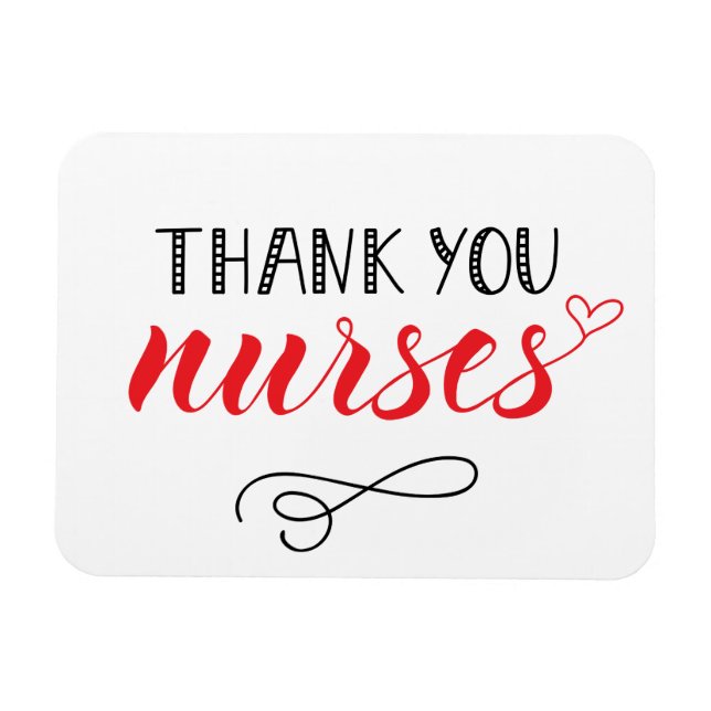 Thank You Nurses | Fun Font Magnet (Horizontal)