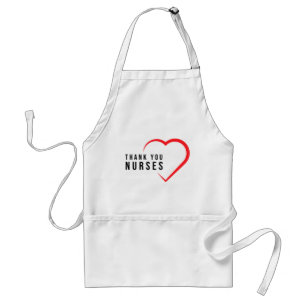 Thank You Nurses   Heart Red Standard Apron