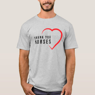 Thank You Nurses   Heart Red T-Shirt