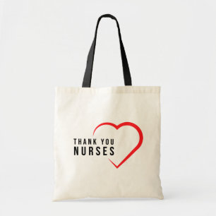 Thank You Nurses   Heart Red Tote Bag